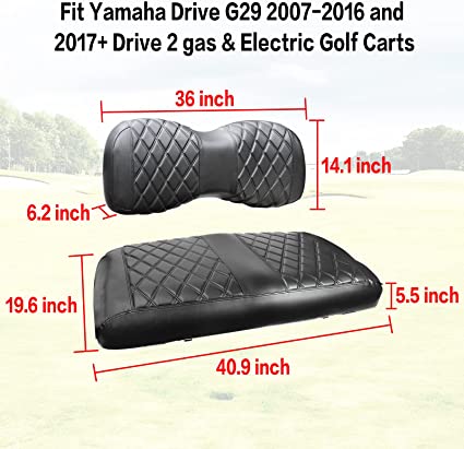 Seat Covers - Premium Diamond Black Slip On Cover - YAMAHA DRIVE DRIVE 2