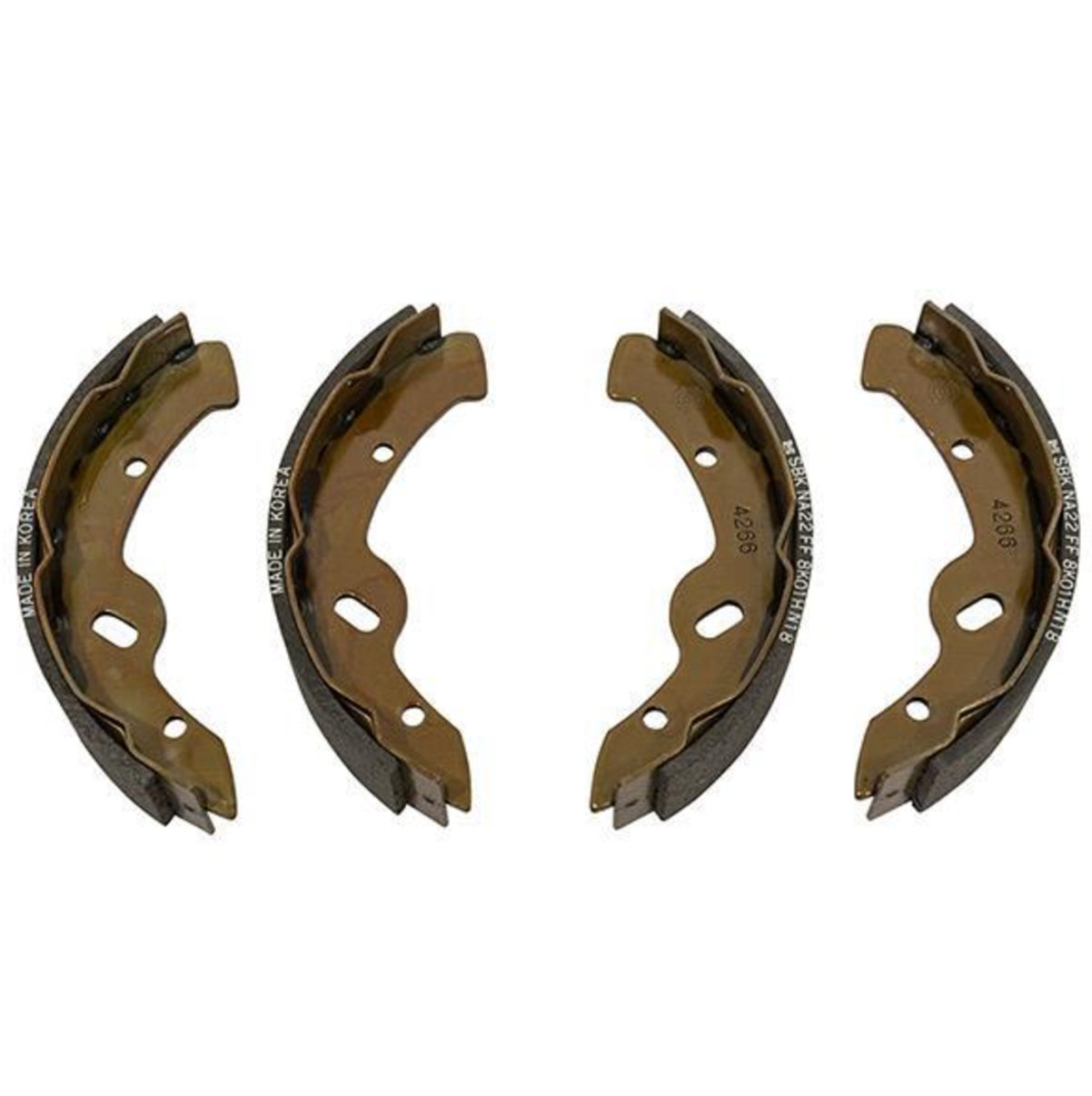 Brakes Set of (4) Brake Shoes - EZGO TXT RXV and YAMAHA