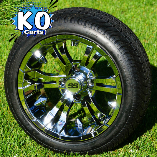 Chrome Vampire Wheels and Tires (SET OF 4)