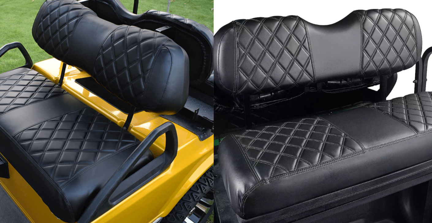 Seat Covers - Premium Diamond Black Slip On Cover - CLUB CAR DS