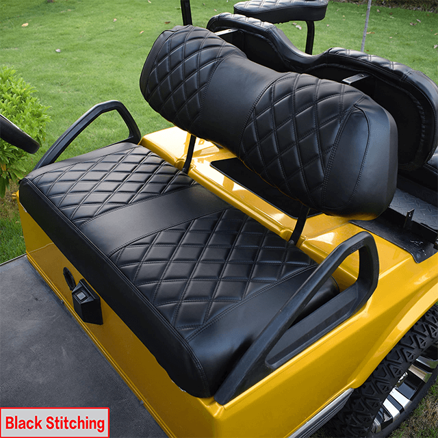 Seat Covers - Premium Diamond Black Slip On Cover - CLUB CAR DS