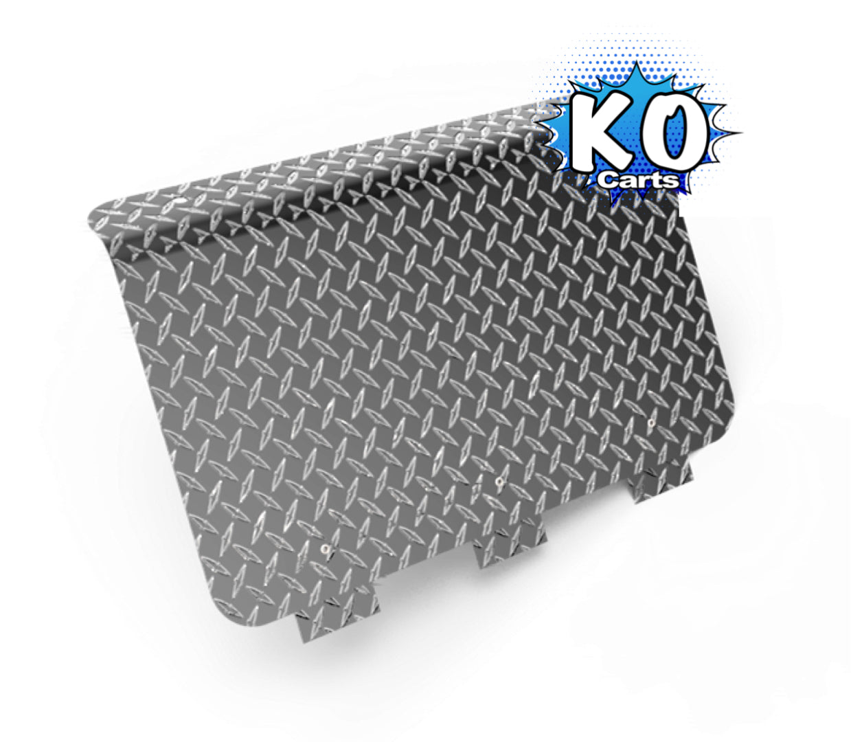 Engine Cover Access Panel - Polished Aluminum Diamond Plate - CLUB CAR DS