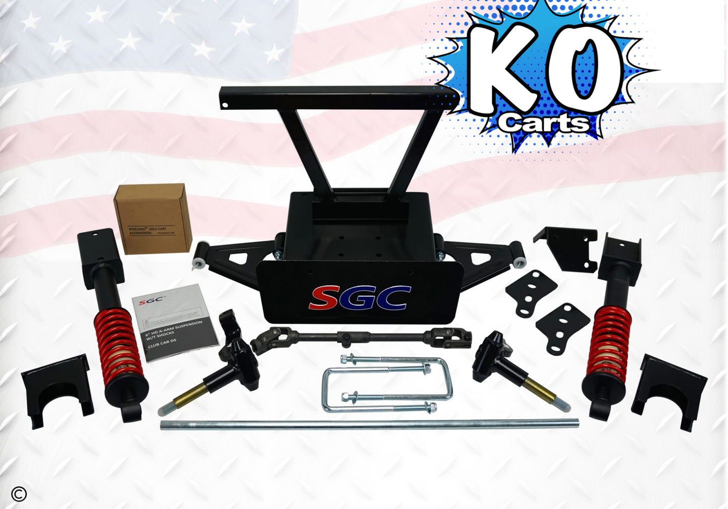 Lift Kit – 6″ Built In Coil Over A-Arm Kit - CLUB CAR DS