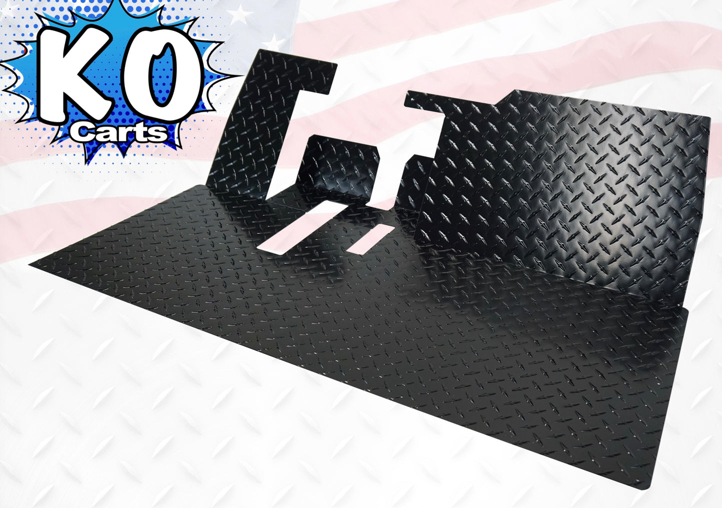 Full Cover Black Diamond Plate Floor Mat - YAMAHA DRIVE