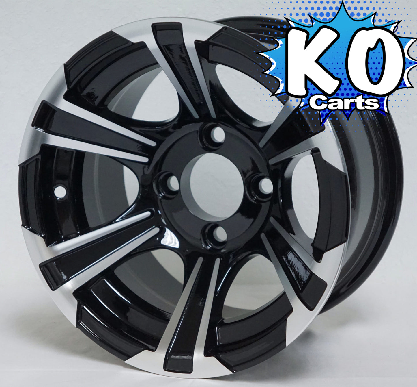 12" Blades Aluminum Alloy Wheels Machined Black (Set of 4)