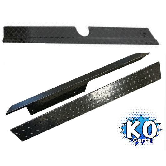 Kick Plate and Rockers Combo Set - Black Diamond Plate - CLUB CAR PRECEDENT