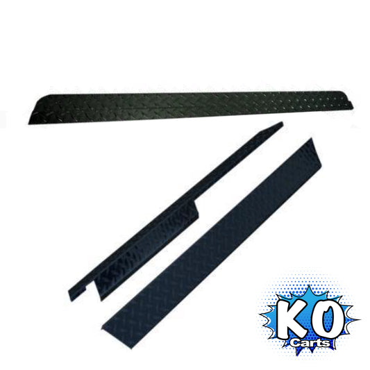 Kick Plate and Rockers Combo Set - Black Diamond Plate - CLUB CAR DS