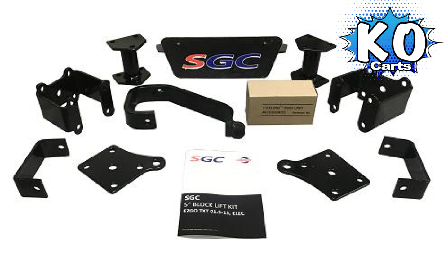 Lift Kit – 5″ Block Kit - EZGO TXT (2001.5-2013) Electric