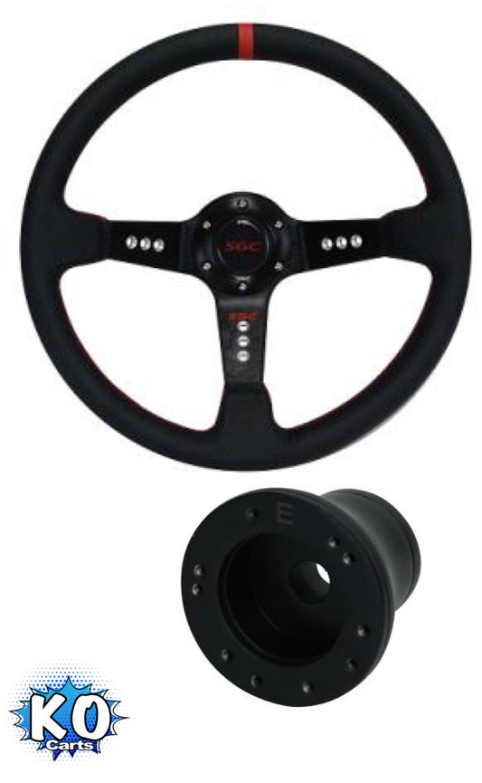 Steering Wheel Combo Kit - Black with Red Stripe - YAMAHA G29 DRIVE